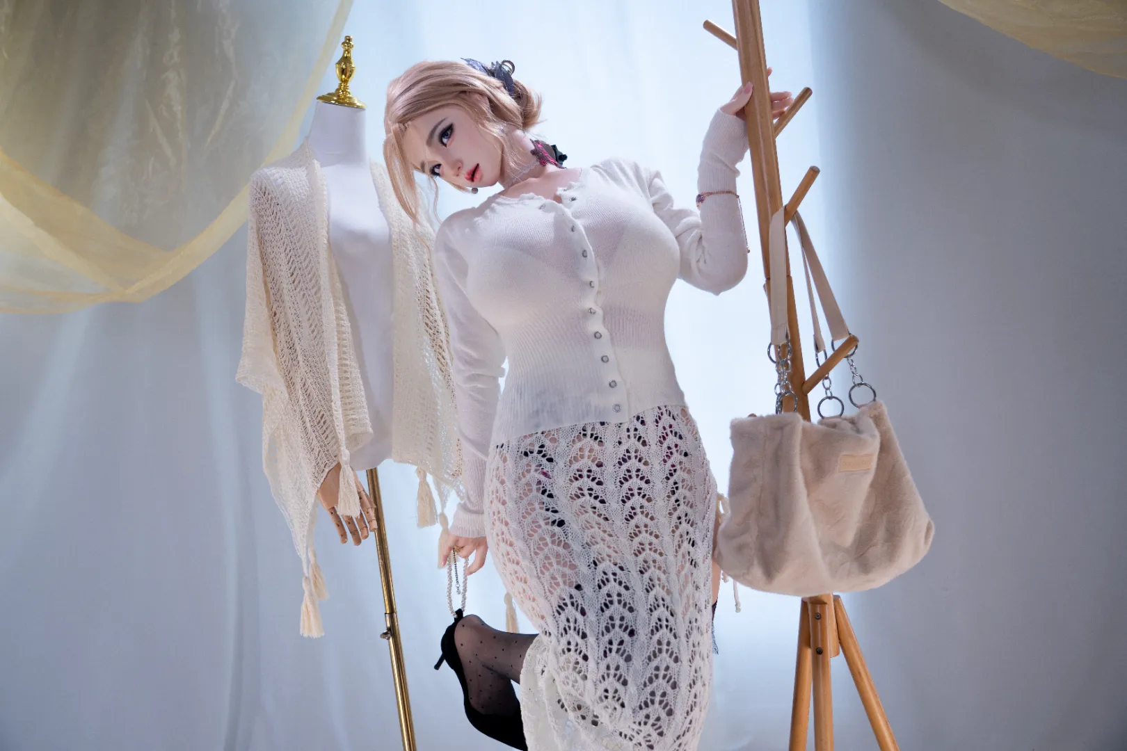 162cm (5ft4) E cup real skin texture silicone Sex Doll Enshio, ROS Head 126B